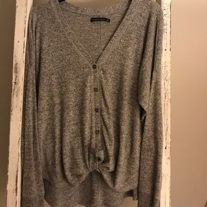 Abercrombie tie front sweater
